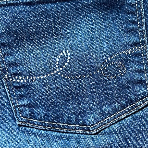 Cambio Jeans dark blue jeans with rhinestone pattern on back pockets size 27 - Picture 8 of 14